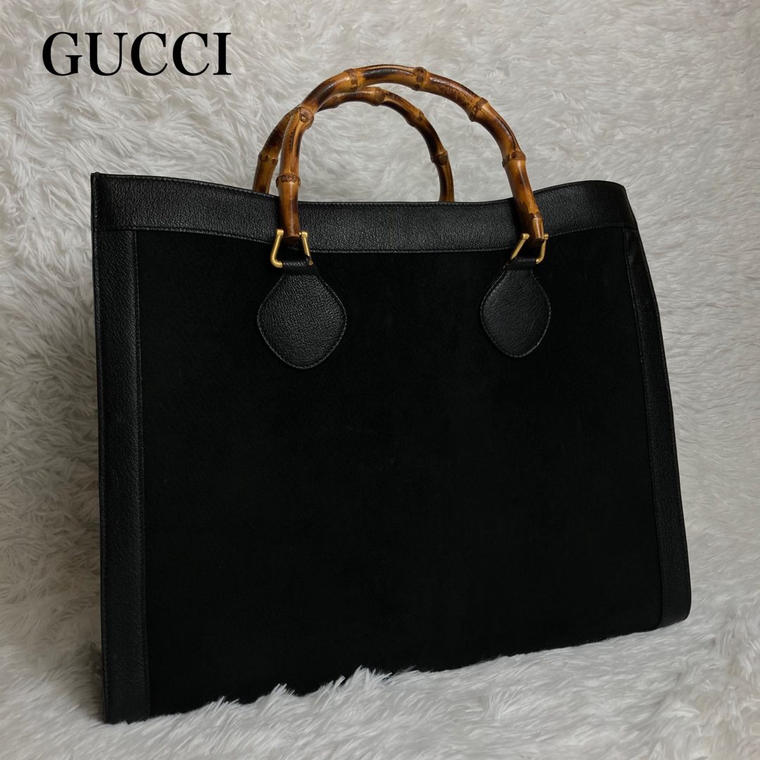 Gucci - ベタ無し✨グッチ ダイアナ バンブー ハンドバッグ 大容量