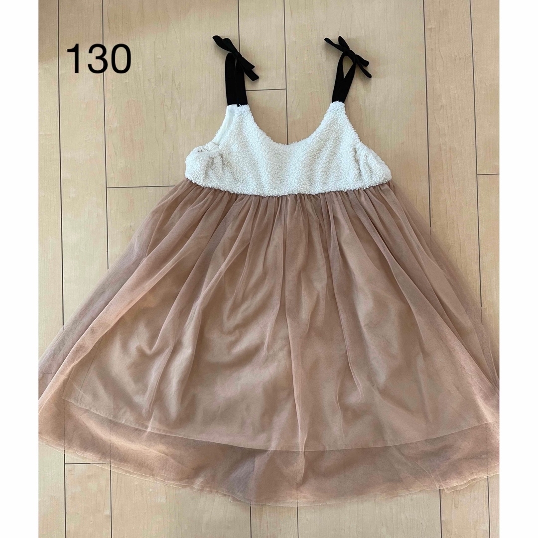 apres les cours(アプレレクール)のアプレレクール　チュール　ワンピース　130 キッズ/ベビー/マタニティのキッズ服女の子用(90cm~)(ワンピース)の商品写真