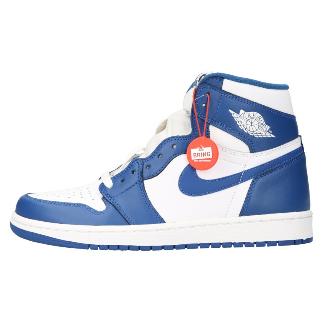 103センチ甲NIKE ナイキ AIR JORDAN 1 RETRO HIGH OG STORM BLUE 555088-127 エアジョーダン1レトロハイ ストームブルー ハイカットスニーカー US8.5 ブルー/ホワイト