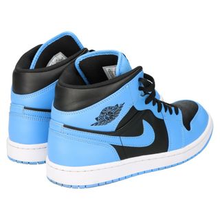 NIKE ナイキ AIR JORDAN 1 MID University Blue エアジョーダン1 ミッドカットスニーカー DQ8426-401 US10.5/28.5cm ブラック/ブルー