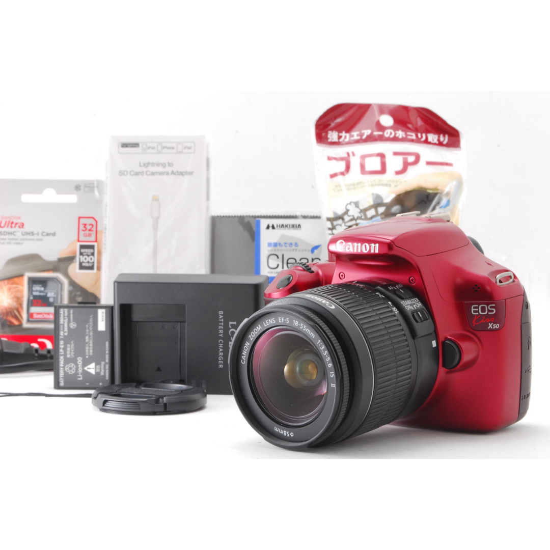 Canon - 可愛いレッドカラーでカメラデビューに◎❤️Canon EOS KISS