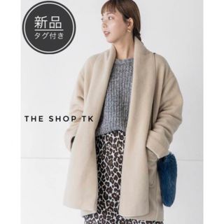 ザショップティーケー(THE SHOP TK)の 新品タグ付THESHOPTKスライバーショールカラーコートライトベージュM(チェスターコート)