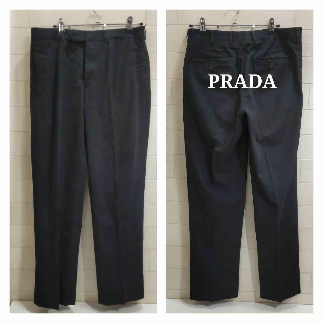 PRADA(プラダ)の正規品鑑定済　プラダ　PRADA　パンツ　黒　サイズ　46　RJ149 メンズのパンツ(スラックス)の商品写真