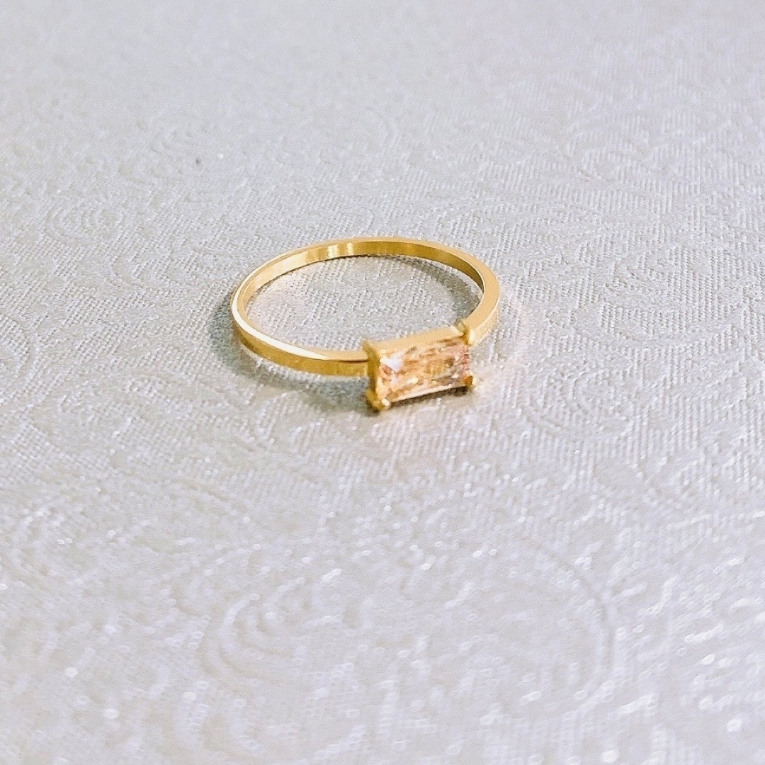 パープル ピンク リング 指輪 13号 ジルコニア ゴールド 18k メンズのアクセサリー(リング(指輪))の商品写真