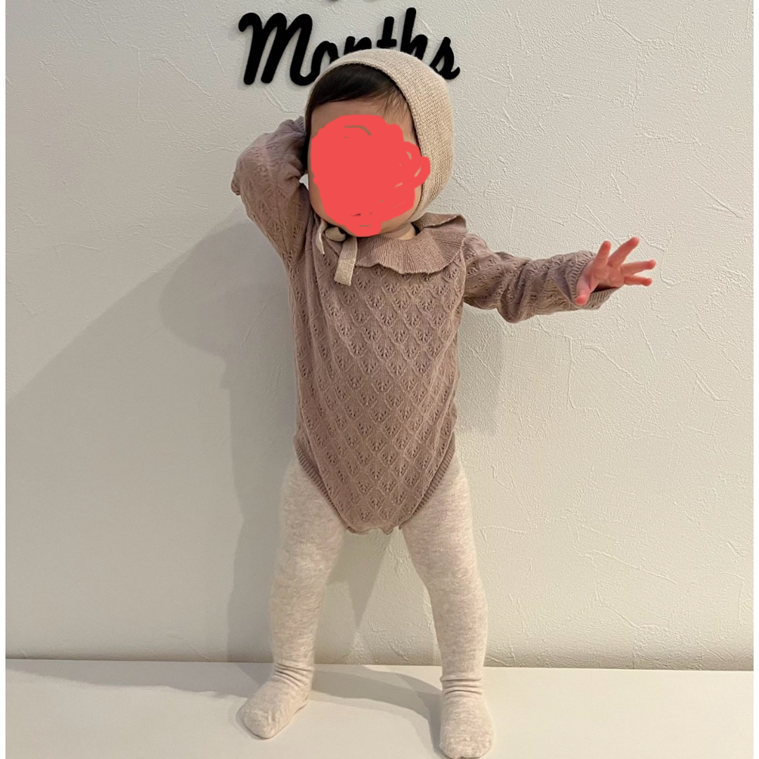 ZARA KIDS(ザラキッズ)のZARAbaby／ニットロンパース(size74) キッズ/ベビー/マタニティのベビー服(~85cm)(ロンパース)の商品写真