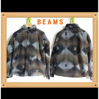 ビームス(BEAMS)のビームスbeamsメンズ中綿入りエスニック柄ボタンジャケットM(その他)