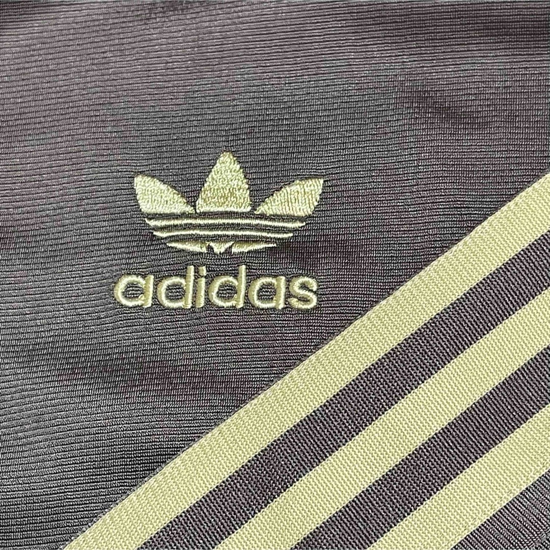 adidas(アディダス)の4XL美品】アディダス刺繍トラックジャケット古着ジャージ希少ブラウン茶ベージュ茶 メンズのトップス(ジャージ)の商品写真