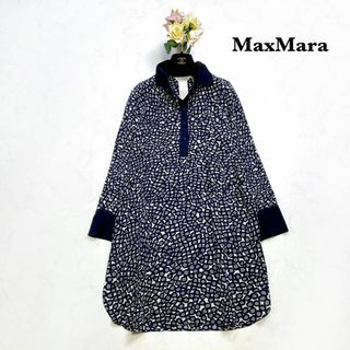 【MaxMara】最高級白タグ＊美シルエット　ワンピースドレス　ボウタイ　40