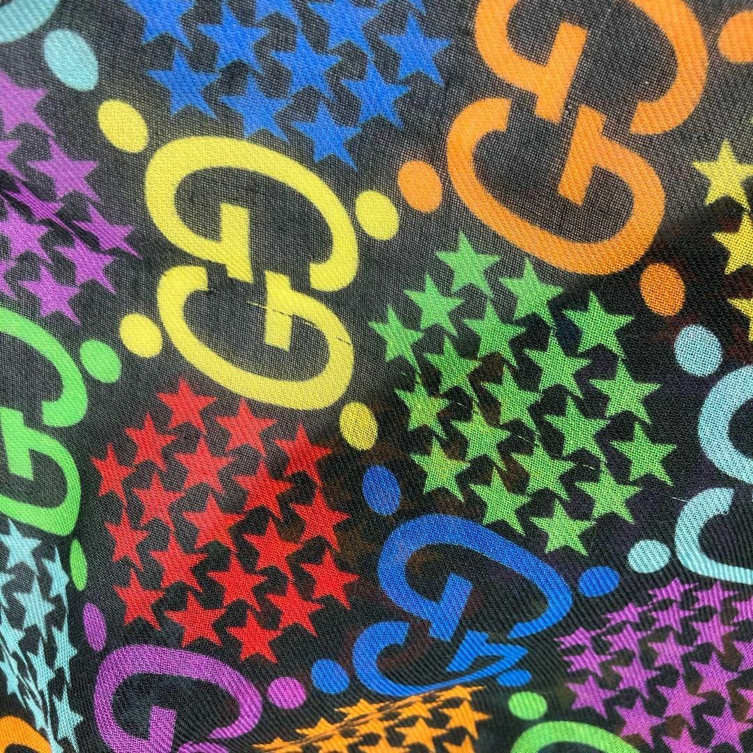 Gucci(グッチ)の⭐️美品⭐️ グッチ GG サイケデリック 大判ストール スカーフ レディースのファッション小物(ストール/パシュミナ)の商品写真