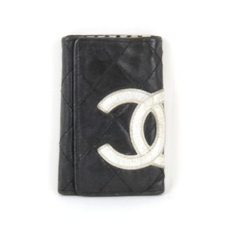 シャネル(CHANEL)の『USED』 CHANEL シャネル カンボンライン キーケース レザー ブラック×ホワイト【中古】(キーケース)