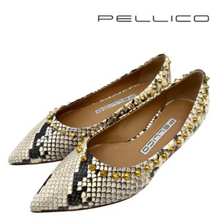 ペリーコ(PELLICO)の〈新品〉PELLICO ペリーコ【21cm】ポインテッドトゥ スタッズ フラット(ハイヒール/パンプス)