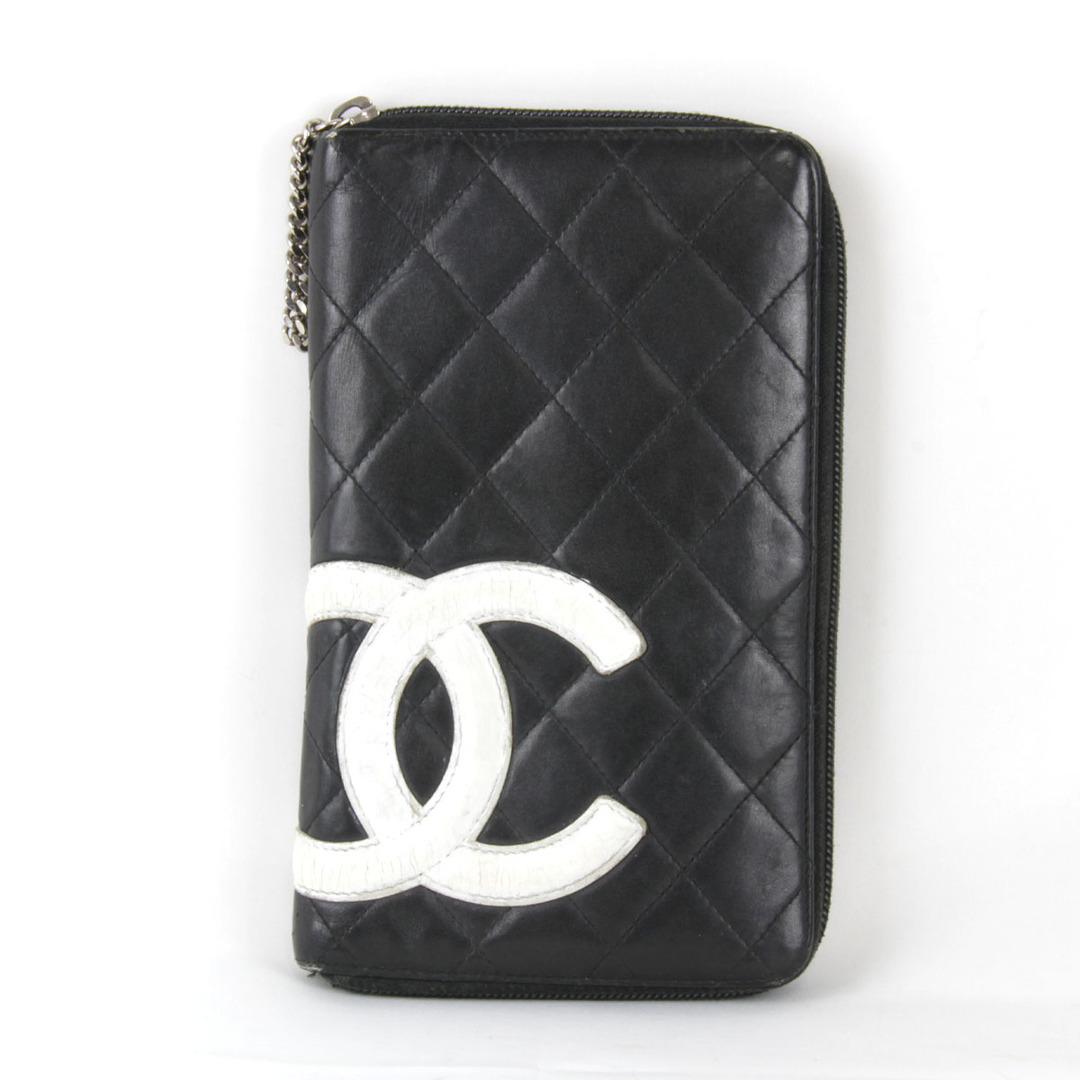 CHANEL カンボンライン ラウンドファスナー 長財布