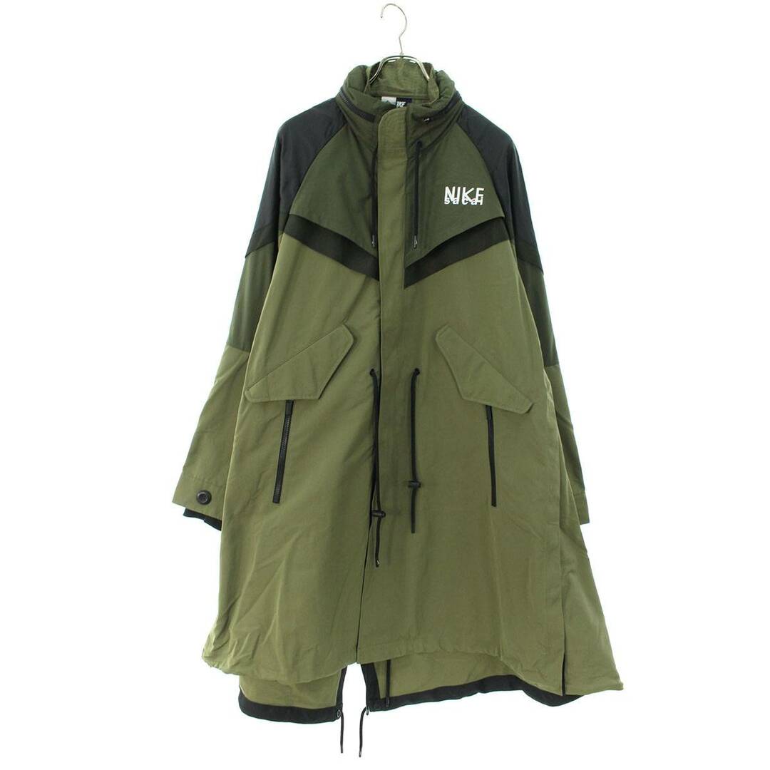 ナイキ ×サカイ Sacai  NRG Trench Jacket DQ9028-222 ロゴプリントナイロンコート メンズ L