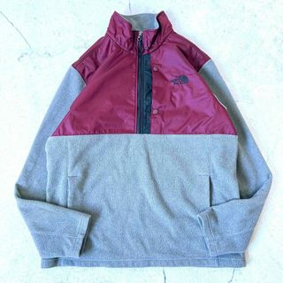 ザノースフェイス(THE NORTH FACE)の【ノースフェイス】サイズL 刺繍ロゴ ハーフジップ フリース プルオーバー(マウンテンパーカー)