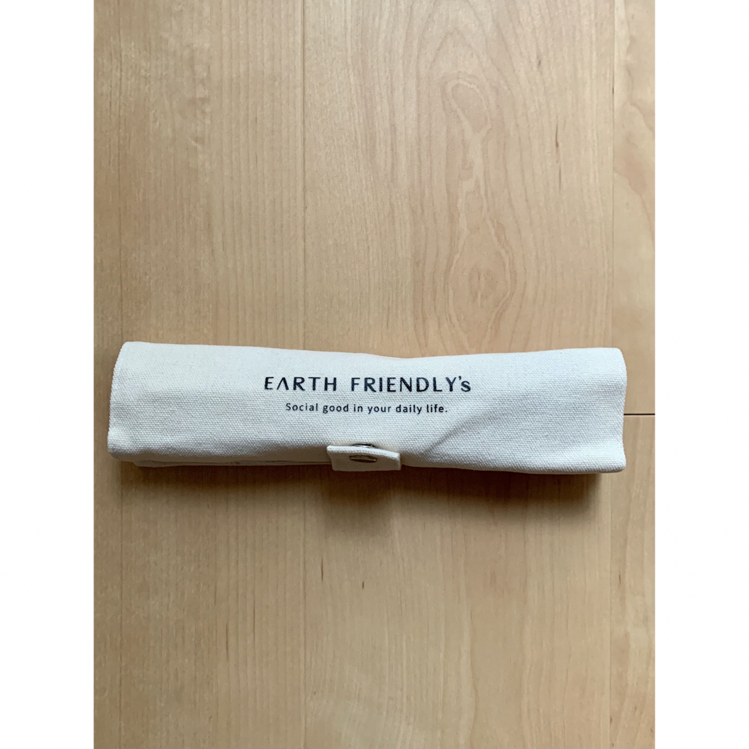 【値下げ】竹のカトラリーセット　EARTH FRIENDLY インテリア/住まい/日用品のキッチン/食器(カトラリー/箸)の商品写真