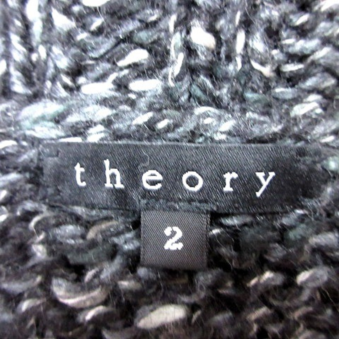 theory(セオリー)のセオリー theory ワンピース ニット タイト ミニ 長袖 2 黒  レディースのワンピース(ミニワンピース)の商品写真