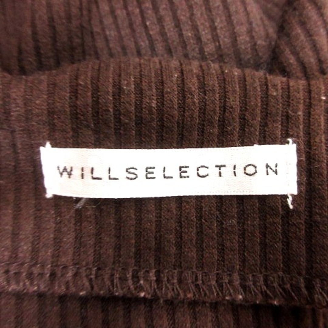 WILLSELECTION(ウィルセレクション)のウィルセレクション ニット カットソー スカラップネック 五分袖 M 茶 レディースのトップス(その他)の商品写真