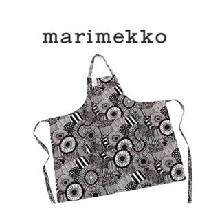 マリメッコ(marimekko)の◎マリメッコ marimekko エプロン◎シールトラプータルハ ブラック(収納/キッチン雑貨)