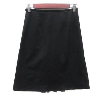 クローラ(CROLLA)のクローラ 台形スカート ひざ丈 36 黒 ブラック /YI(ひざ丈スカート)