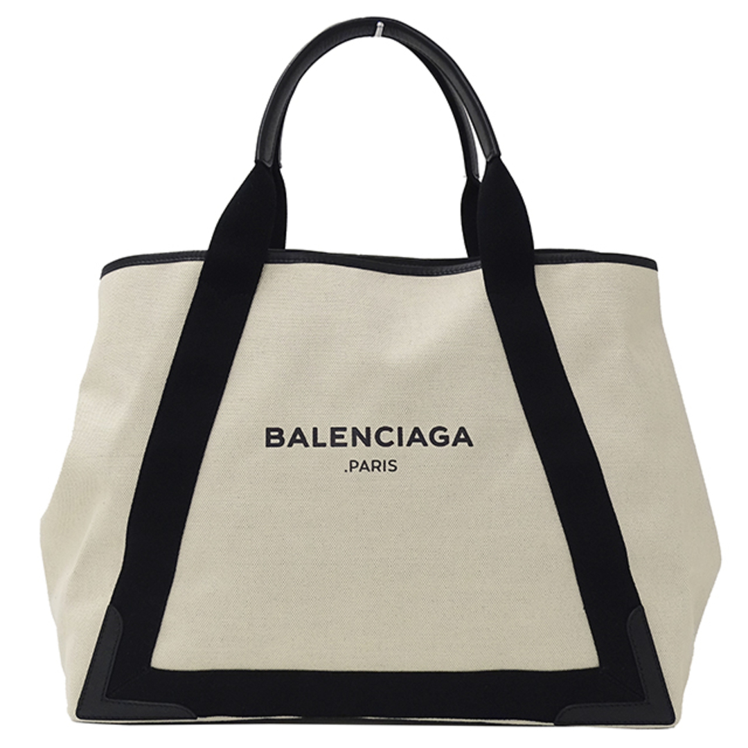 バレンシアガ BALENCIAGA バッグ レディース ブランド トートバッグ キャンバス ネイビーカバス M ホワイト ブラック 339936  大きめ 大容量 A4 旅行 おでかけ シンプル おしゃれ 【中古】 | フリマアプリ ラクマ