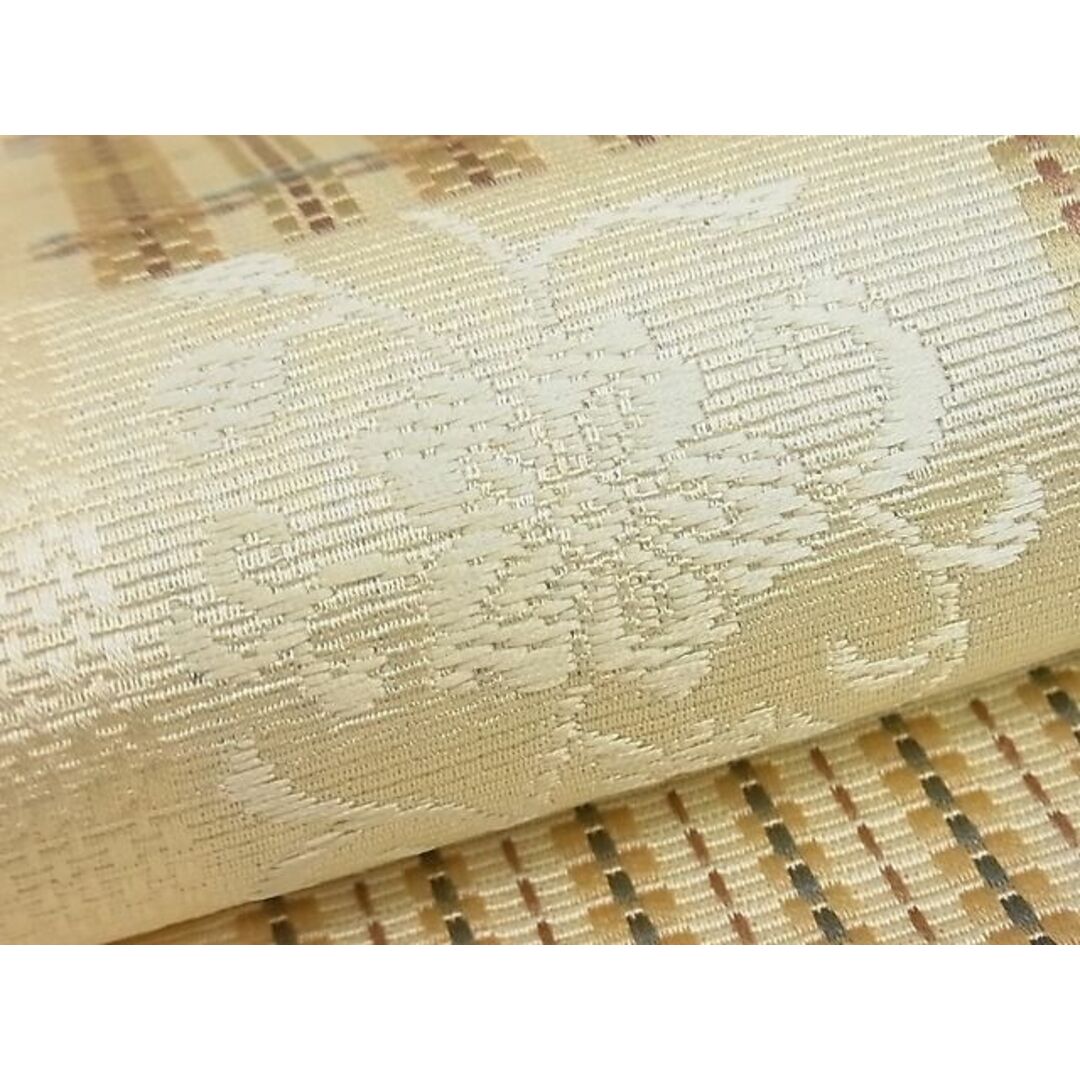 平和屋本店□極上 本場筑前博多織 八寸名古屋帯 博多今昔 市松 平和屋本店□極上 本場筑前博多織 八寸名古屋帯 博多今昔 市松