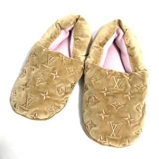 ルイヴィトン(LOUIS VUITTON)のルイヴィトン LOUIS VUITTON モノグラム ルームシューズ ドリーミーライン サンダル 室内履き ふわふわ 靴 スリッパ ベルベット ベージュ(その他)