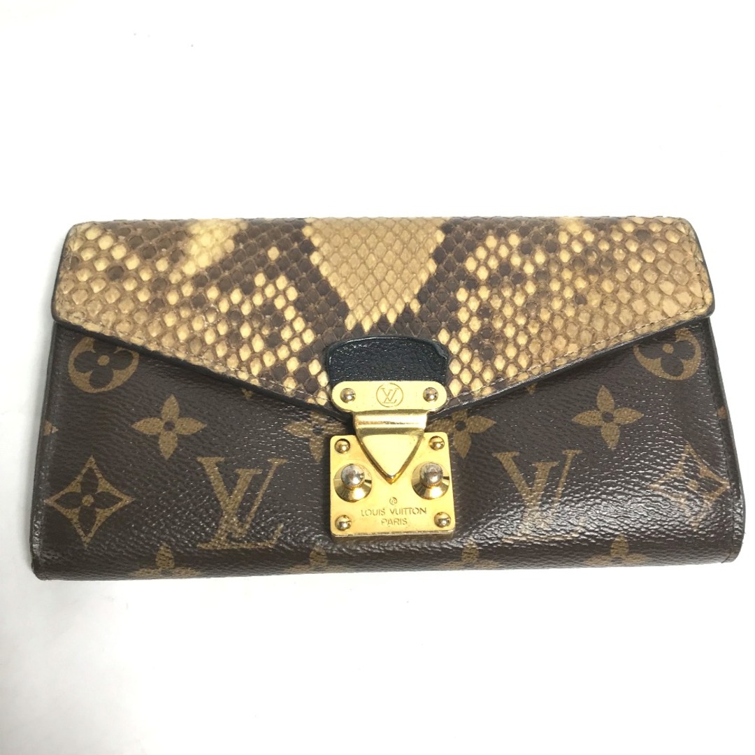 ルイ ヴィトン LOUIS VUITTON 長財布 モノグラム ポルトフォイユ パラス パイソン/モノグラムキャンバス ブラウン ユニセックス N90099 送料無料 99741f