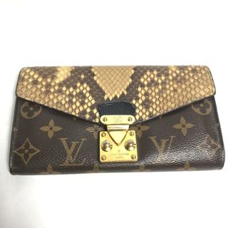 ルイヴィトン(LOUIS VUITTON)のルイヴィトン LOUIS VUITTON ポルトフォイユ パラス N90099 モノグラム エクゾチック フラップ 長財布 パイソン ブラウン(財布)