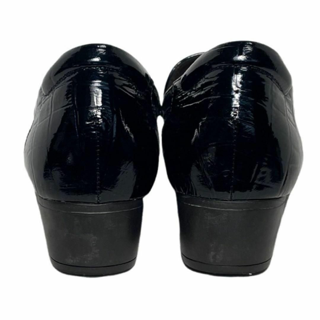 アキー靴シューズshoes【美品】神戸 ビューフォート ローファー バックル 黒 ブラック 23cm 3E