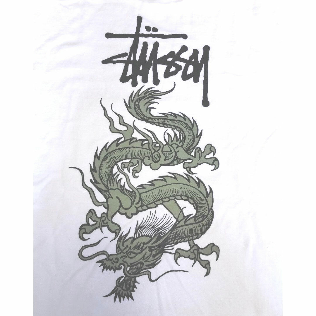 STUSSY(ステューシー)の激レア 90's OLD STUSSY 初代ドラゴン Ｔシャツ　M 白タグ メンズのトップス(Tシャツ/カットソー(半袖/袖なし))の商品写真