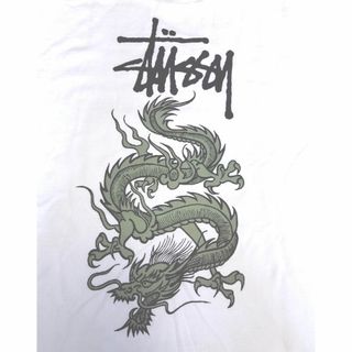 ステューシー(STUSSY)の激レア 90's OLD STUSSY 初代ドラゴン Ｔシャツ　M 白タグ(Tシャツ/カットソー(半袖/袖なし))