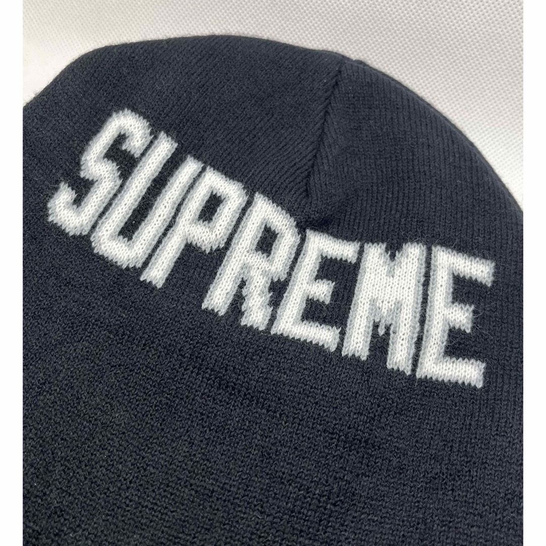 14FW Supreme Sports Stripe Beanie Black