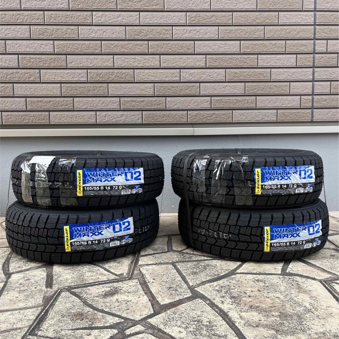 DUNLOP - 未使用 スタッドレス タイヤ 4本セット DUNLOP 165/55R14の