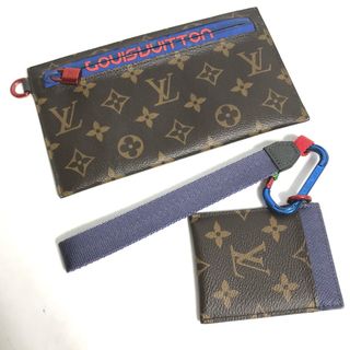 ルイヴィトン(LOUIS VUITTON)のルイヴィトン LOUIS VUITTON リボンポーチ M63045  モノグラム パシフィック  カードケース付き 財布 カラビナ ポーチ モノグラムキャンバス ブラウン(その他)