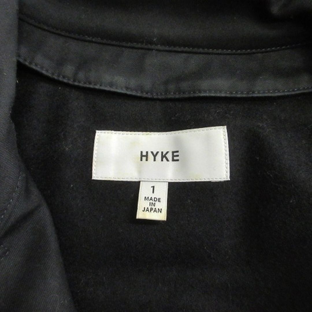 HYKE(ハイク)のハイク トレンチコート ライナー ロング ウエストベルト 黒 S位 ■SM0 メンズのジャケット/アウター(トレンチコート)の商品写真