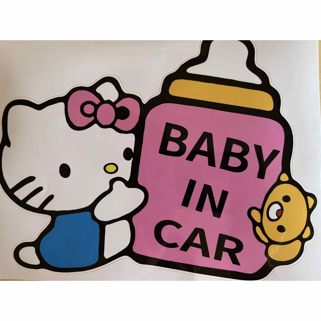 ハローキティ　baby in car 自動車/バイクの自動車(車内アクセサリ)の商品写真