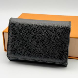 ルイヴィトン(LOUIS VUITTON)の【超極美品】ルイヴィトン　アンヴェロップカルトドゥヴィジットNM ノワール(名刺入れ/定期入れ)