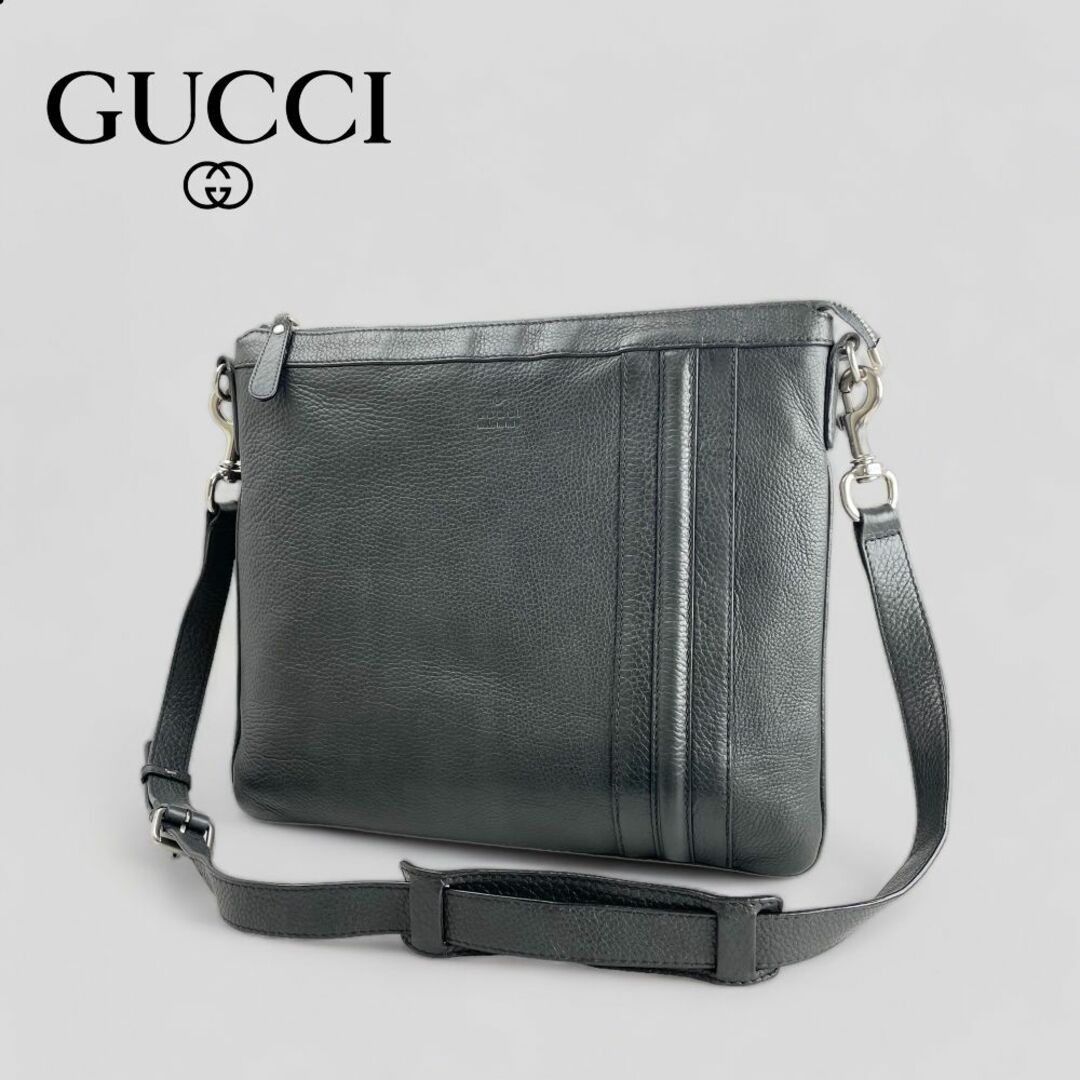 Gucci - □GUCCI グッチ□オールレザーショルダーバッグ ユニセックス