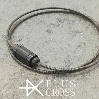 スポーツネックレス PLUSCROSS CW 野球 ゴルフ GM/BK 50cm(ネックレス)