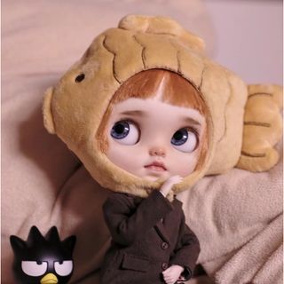 ドール用blytheネオブライス帽子 アウトフィット たい焼き ヘアアクセサリー(人形)