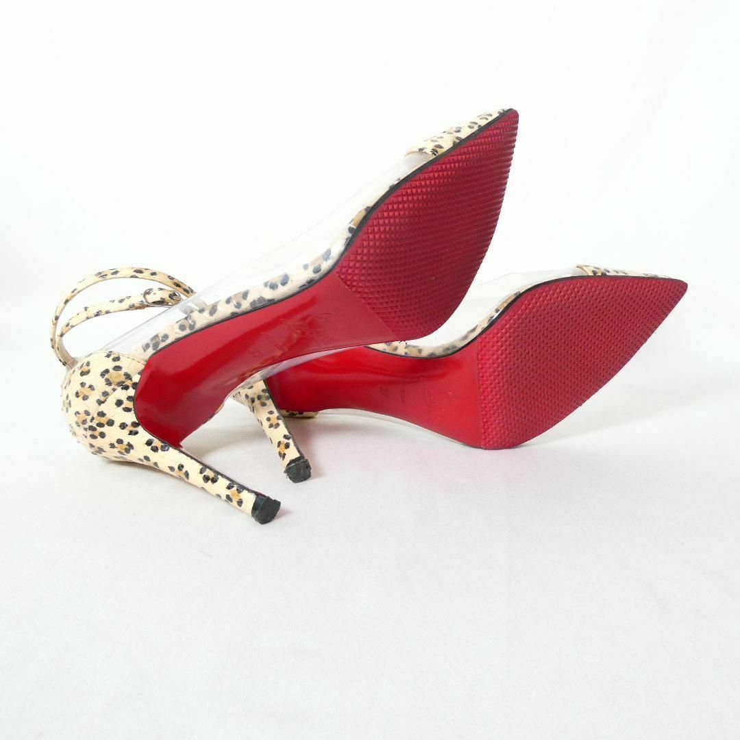 美品 Christian Louboutin パイソンレザー セパレートパンプス