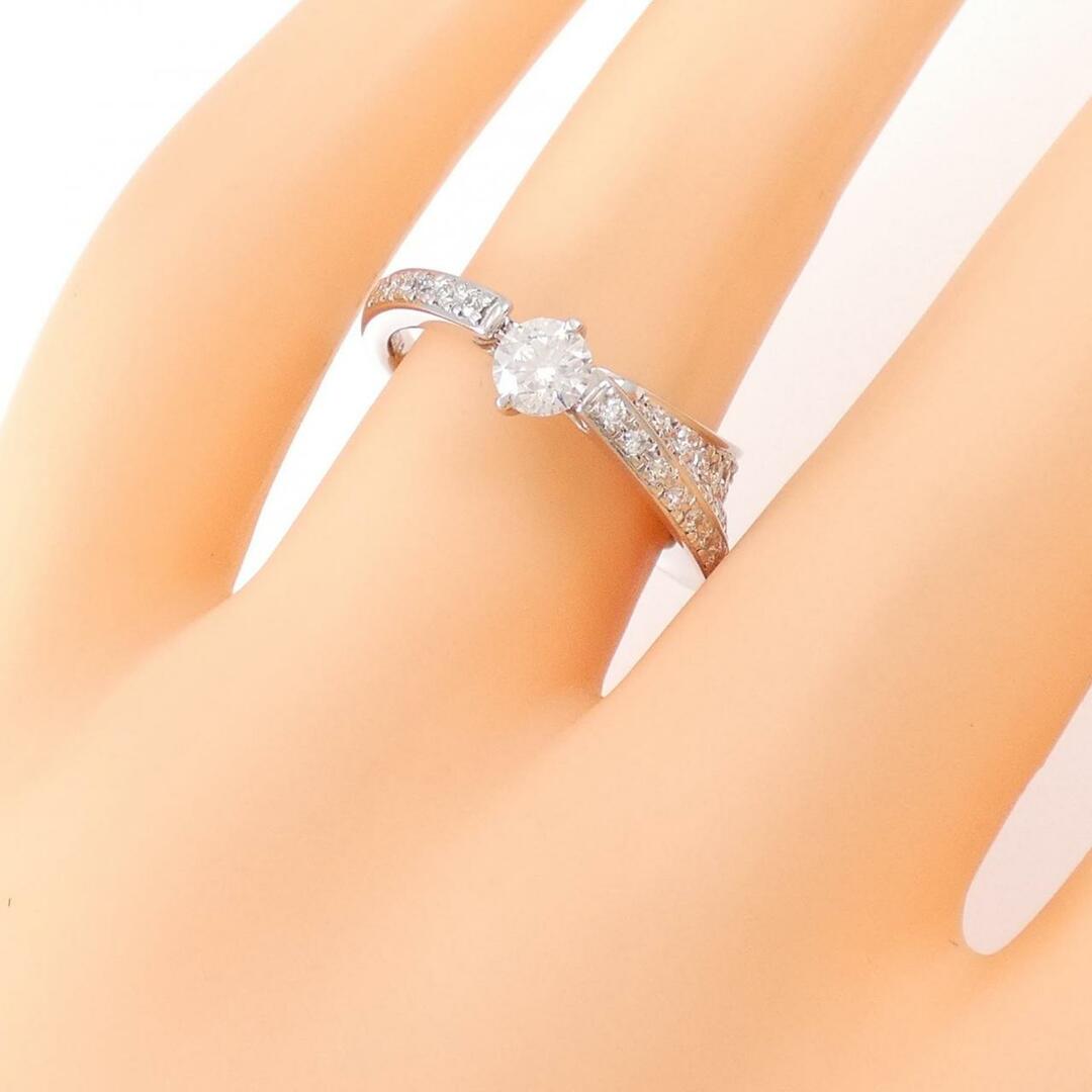 K18WG ダイヤモンド リング 0.313CT E SI2 VG レディースのアクセサリー(リング(指輪))の商品写真