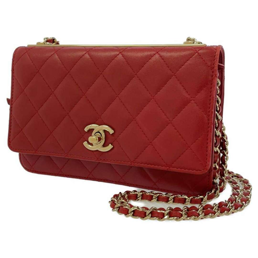 CHANEL(シャネル)のシャネル チェーンウォレット マトラッセ ココマーク ラムスキン A80892 CHANEL 財布 レッド レディースのファッション小物(財布)の商品写真