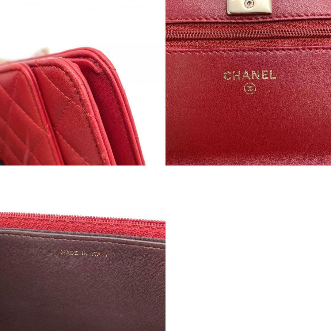 CHANEL(シャネル)のシャネル チェーンウォレット マトラッセ ココマーク ラムスキン A80892 CHANEL 財布 レッド レディースのファッション小物(財布)の商品写真