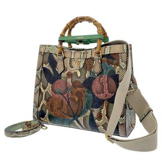 グッチ(Gucci)のグッチ トートバッグ ダイアナ ミディアム パイソン 678842 GUCCI 2wayショルダーバッグ(トートバッグ)