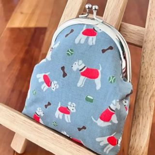 キャスキッドソン(Cath Kidston)のキャスキッドソン　ハンドメイド がま口財布　スタンリー柄　犬柄(財布)