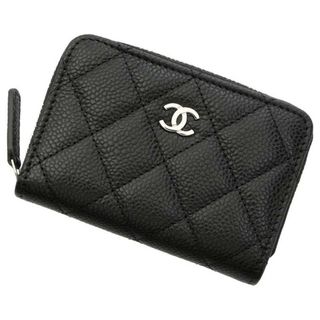 シャネル(CHANEL)のシャネル コインケース クラシック ジップコインパース マトラッセ ココマーク キャビアスキン AP0216 黒(コインケース)