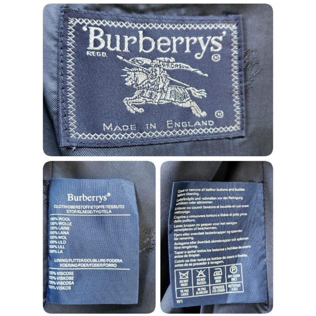 BURBERRY(バーバリー)の美品 バーバリー 紺ブレ ダブル 金ボタン 濃紺 英国製 シャドーホース メンズのジャケット/アウター(テーラードジャケット)の商品写真