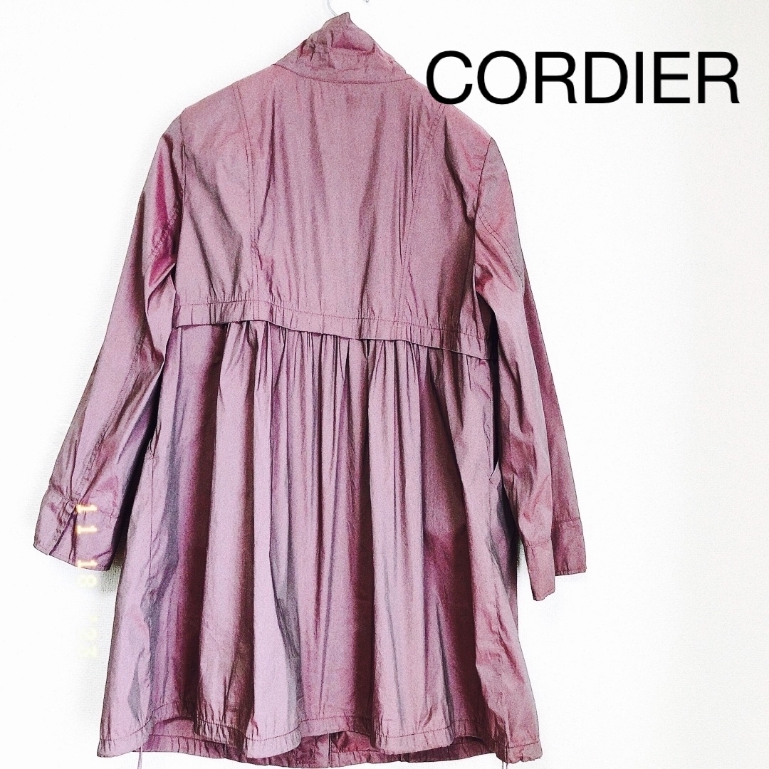 CORDIER(コルディア)の183★ゆったり★美品★コルディア　スプリングコート　Aライン　ロング　玉虫 レディースのジャケット/アウター(スプリングコート)の商品写真