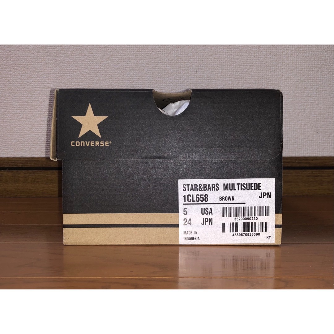 CONVERSE(コンバース)の24cm 美品 CONVERSE STAR&BARS SUEDE ブラウン 茶 レディースの靴/シューズ(スニーカー)の商品写真